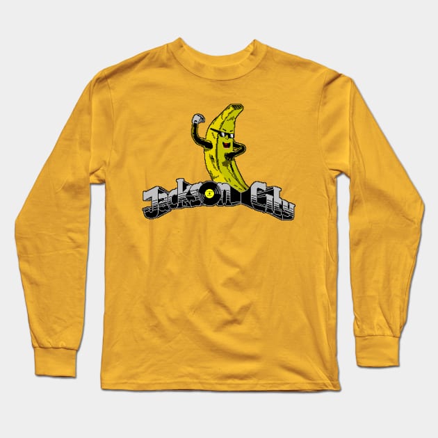 Jackson City Records 8 bit Art Long Sleeve T-Shirt by 8 Fists of Tees